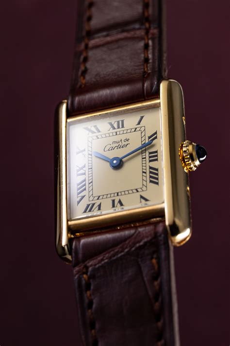 vermeil cartier tank|vintage cartier tank vermeil watch.